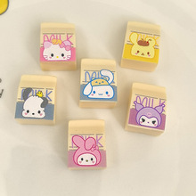 卡通三丽鸥可爱动物牛奶盒树脂配件diy奶油胶头饰鞋扣配饰材料