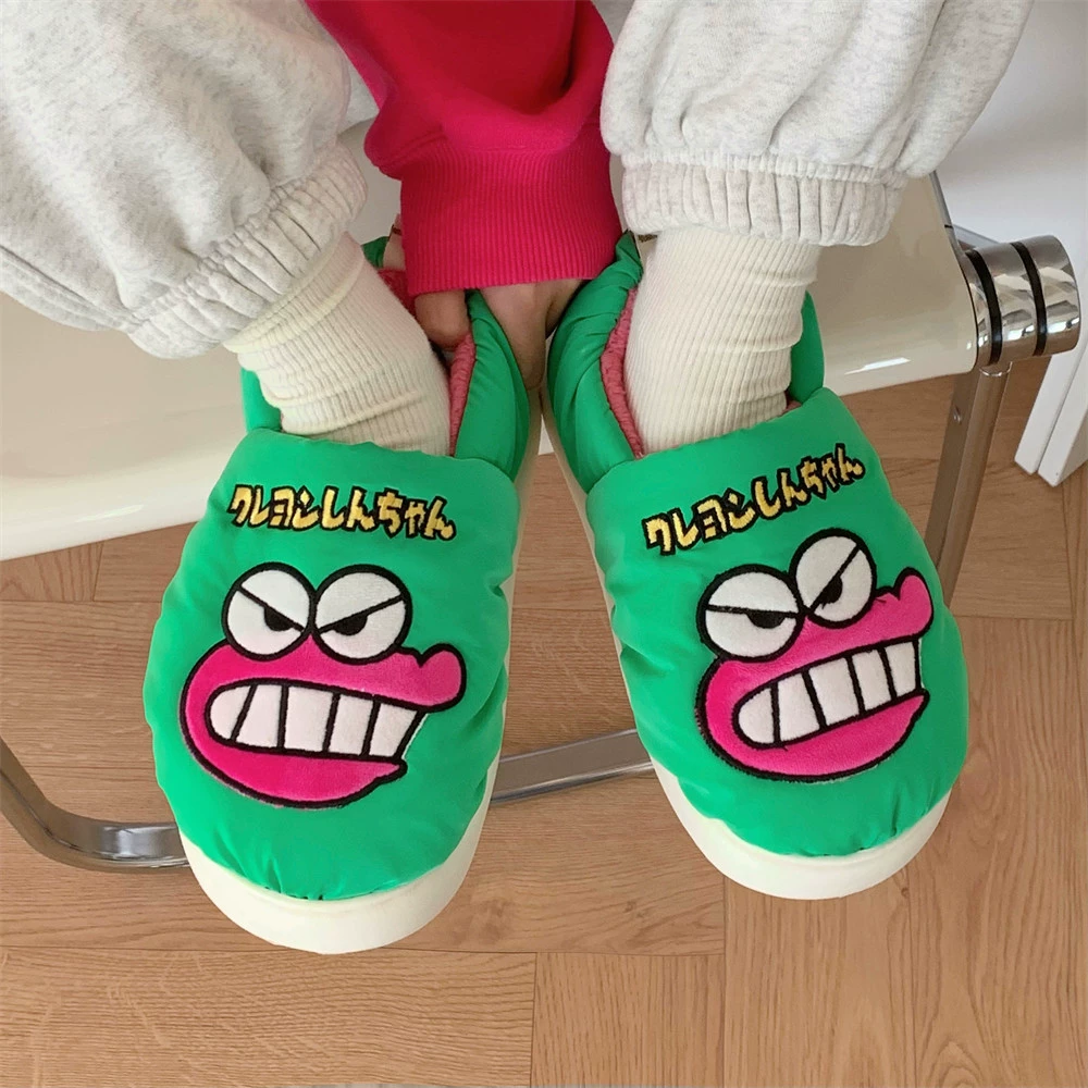 Осенне-зимние интернет-знаменитости Новая Теплая Сумка-каблук Лунная обувь домашний мелок голени крокодил Гора мистер хлопок тапочки для женщин