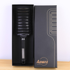 排骨梳盒裝蓬鬆造型大彎梳子批發順發美發按摩塑料豬鬃毛頭梳套裝