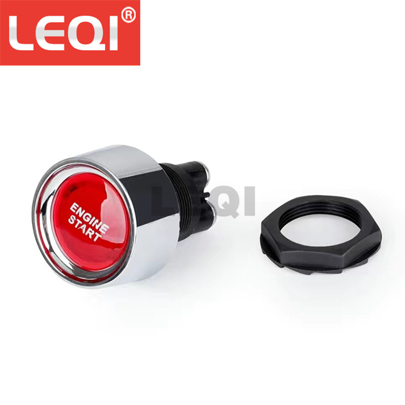 汽车赛车改装按钮开关12V 24V 一键启动带LED灯点火开关 启动开关