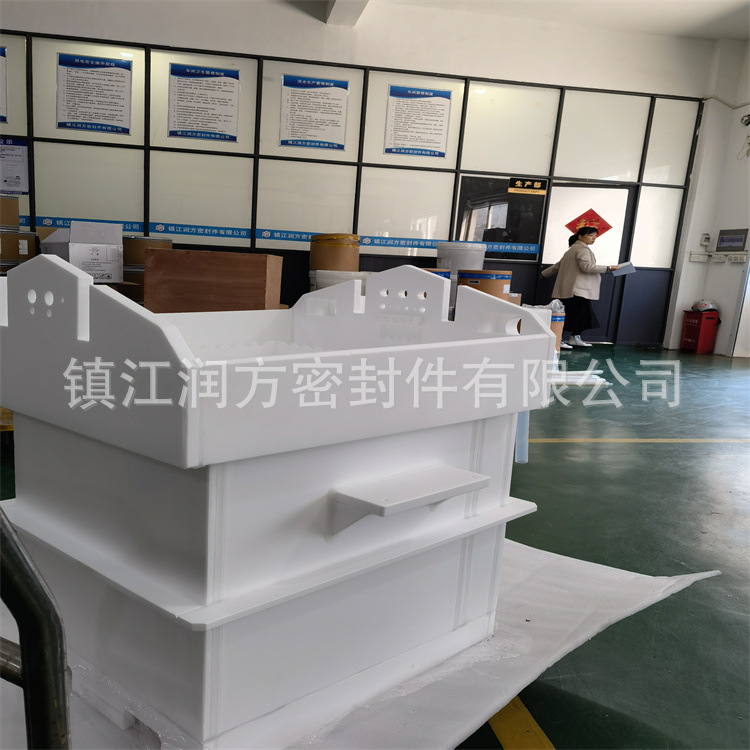 聚四氟焊接槽PTFE酸洗槽四氟容量槽四氟溢流槽四氟整体槽四氟深槽