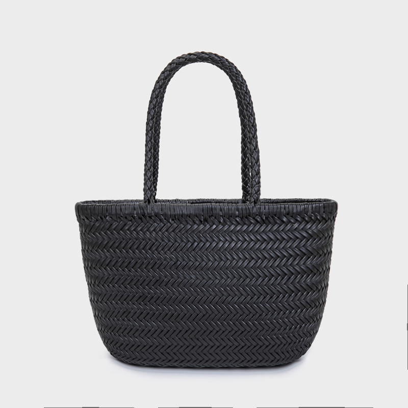 2025春新作ニットバッグdragonフレンチバスケット本革斜めがけショルダーバッグレディースインスタ风