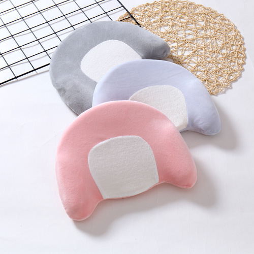 U-shaped Anti-slip Baby Pillow with Silk Velvet Cotton Memory Foam, Suitable for 6-18 Months Old Babies, Protective Memory Foam Pillow
