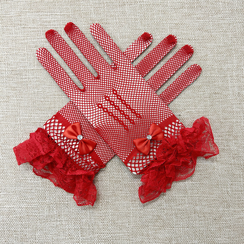 Red de pesca de las mujeres guantes de fiesta accesorios de ropa nupcial de la boda guantes de rendimiento sexy discoteca