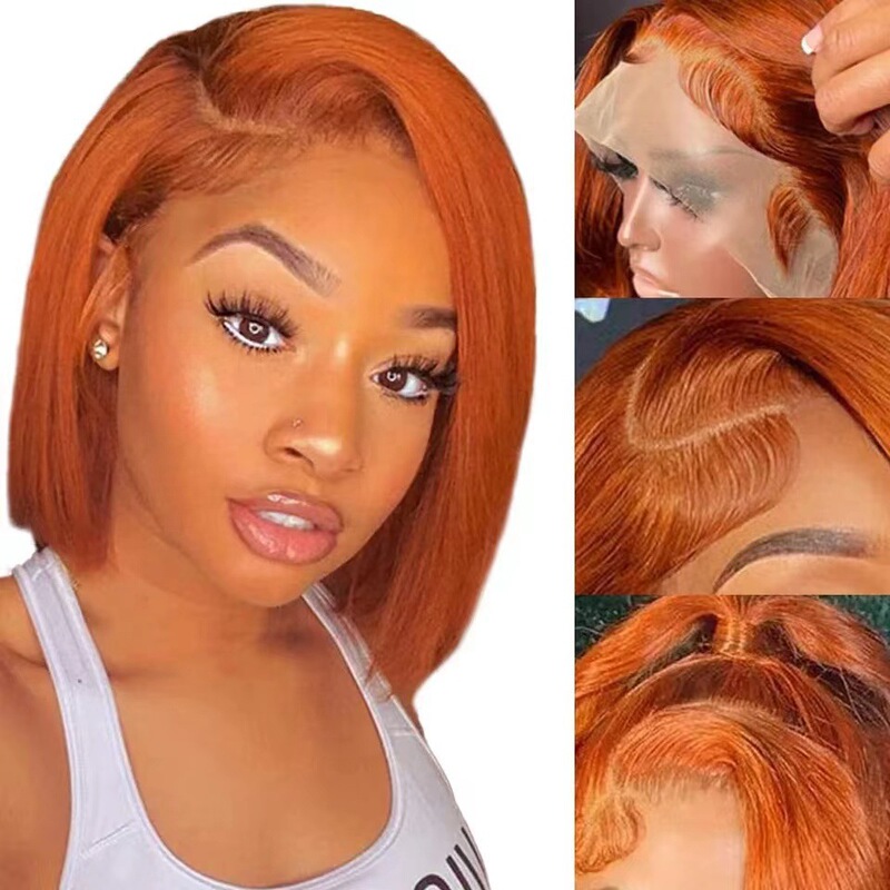 Lace Front Bob Wig Aliexpress African Women's Short Straight Hair Bob Wig Dropshipping Short Hair