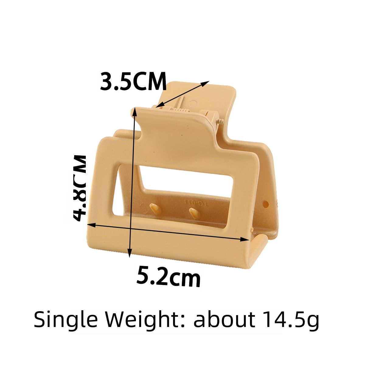 Guanyang PS material 5cm square matte grip clip cross-border explosion hair claw clip with combination set_voghion.com