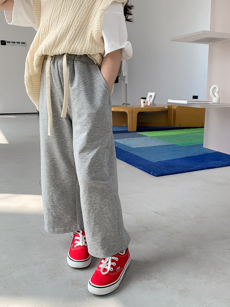 AMO Beibei children's pants spring and summer 2022 boys' and girls' loose casual long pants children's Korean straight leg pants