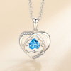 Agile pendant for St. Valentine's Day heart shaped, zirconium, fashionable necklace for friend, gift for girl