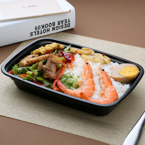 American disposable lunch box rectangular plastic PP lunch box takeaway packaging box food grade lunch box thickened with lid