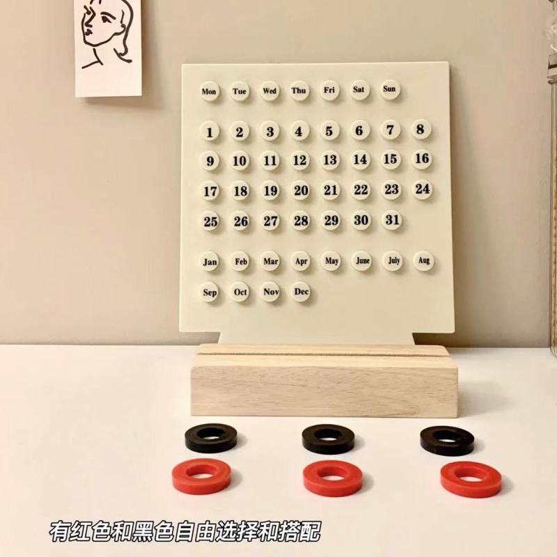 インターネットセレブ永久カレンダー小さな装飾品手作り DIY フェルール卓上カレンダーデスクトップ装飾高価値アクリルカレンダーギフト|undefined