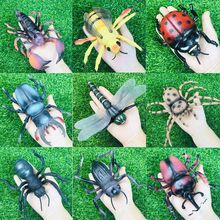 昆蟲模型兒童玩具大號仿真動物蜘蛛蜜蜂螞蟻瓢蟲蠍子蚱蜢蜻蜓跨境