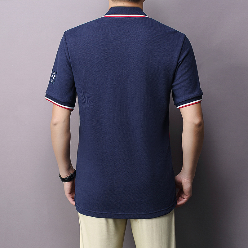 Polo homme rétro rayé casual manches courtes sport chic t-shirt_voghion.com