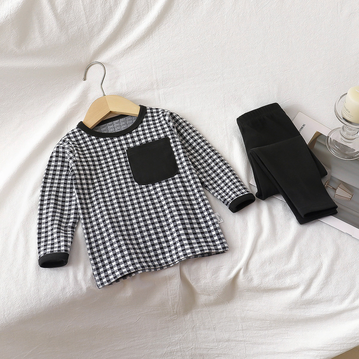 Pijama infantil conjunto de otoño nuevo 2025 ropa de casa para niños niñas chaqueta de otoño pantalones de otoño ropa interior estricta selección de enlaces