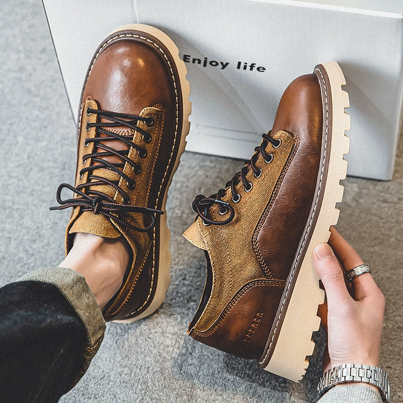 Кожаная обувь мужская обувь новая винно-красная кожаная обувь с низким верхом