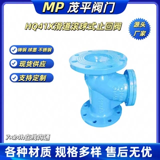 厂家生产供应各种材质HQ41X滑道滚球式止回阀 法兰连接