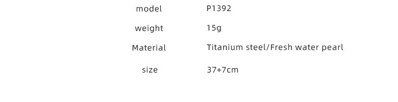 Elegant Human Round Pearl Titanium Steel Plating Pendant Necklace 1 Piece