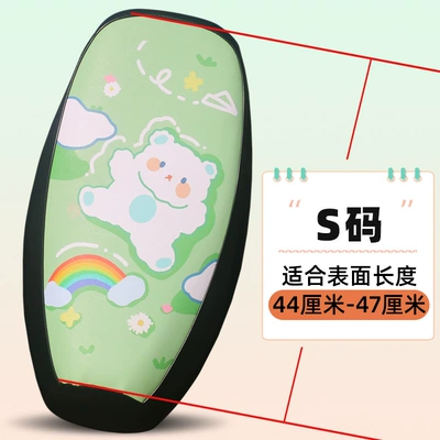 Electric car cushion — Seat Cover - waterproof-leather-cartoon-little-white-dog-s-size-grass-green