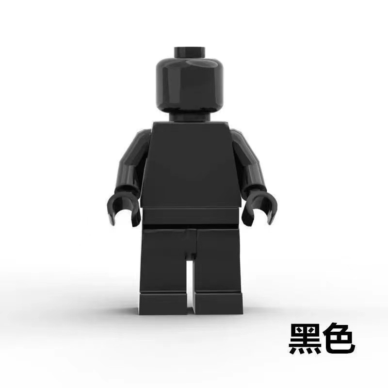 DIY Plain Color Human Figure Pure Color Body Scene MOC Compatible with LEGO Small Transparent Bricks