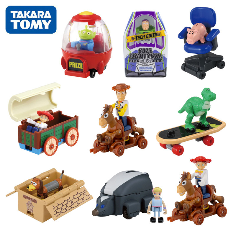 Tomy Tomica Alloy Car Model Action Figure Toy Cars 5 Buzz Lightyear Woody Three-Eyed