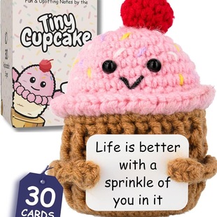 Amazon new Positive Cupcake handmade wool crocheted positive energy cake doll ornaments family