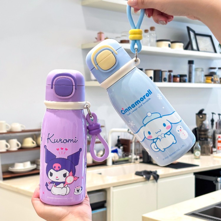 Sanrio tazas de agua de doble bebida, tazas de paja para niños, 316 tazas de acero inoxidable, tazas de agua fría, tazas de alto valor nominal