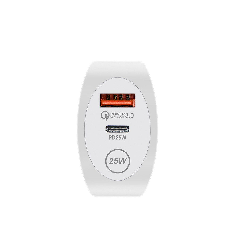 Chargeur PD25W, norme américaine, européenne et britannique, tête de chargement rapide pour téléphone portable PD + QC3.0_voghion.com