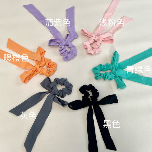 Sports headband for women, bow tie hair accessory, yoga temperament, one-size-fits-all headscarf, adjustable solid color headband