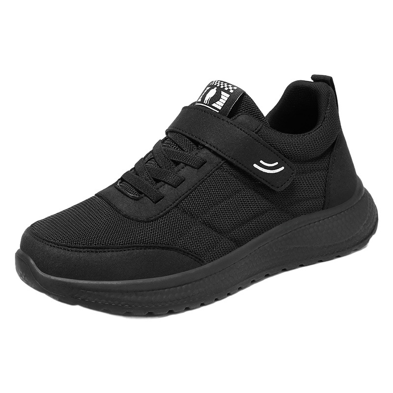 Zapatos de hombre, zapatos casuales de primavera, zapatos ligeros de poliuretano para personas mayores, zapatos para caminar de mediana edad y ancianos, zapatos deportivos convenientes con velcro