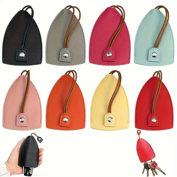 Spot Cross-Border Pull-Out Key Bag Car Key Cosmetics Bag with Embossed Logo Leather Key Protective Cover