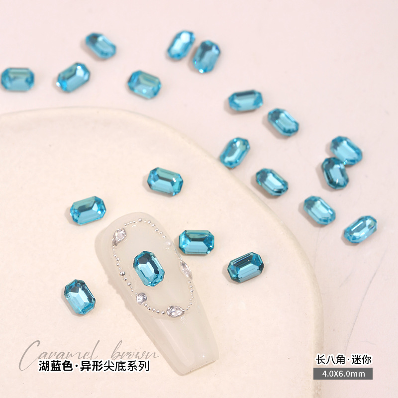 긴 팔각형 4x6mm 싱글