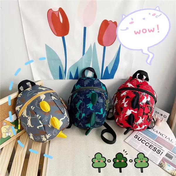 Children's Schoolbag Dinosaur Cartoon Kindergarten Backpack Korean-style Trendy Cute Anti-lost Backpack for Boys and Girls
