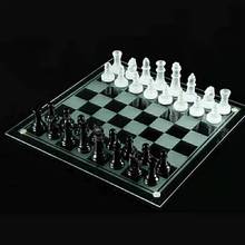 爆款精美水晶国际象棋玻璃象棋时尚桌游游戏商务礼品黑色棋子象棋