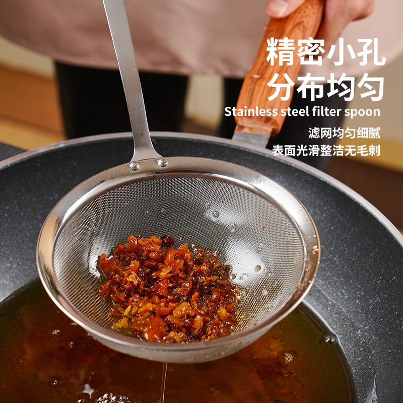 Colador de cocina de acero inoxidable, filtro de harina, fideos para el hogar, albóndigas, criba de red para freír, leche de soja, filtro de jugo, colador
