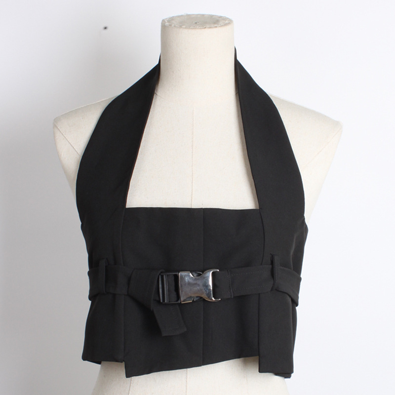 Fashion Belt Women's Suit Cloth Halter Vest display picture 1