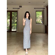 新中式改良简约收腰旗袍裙女2025夏季新款连衣裙国风设计感裙子潮