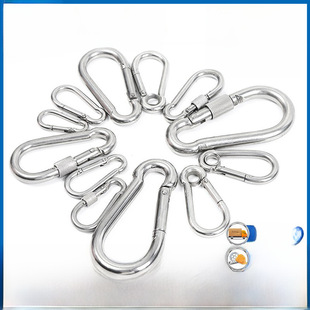 304 stainless steel spring buckle connecting mountain climbing hook hooks and courier buckle insurance hook chain buckle buckle buckle