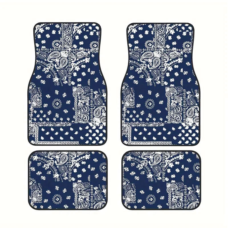 Cross-Border Temu Car Floor Mats, Stain-Resistant and Easy to Care For, Four-Piece Set of Non-Slip Mats, Retro Nordic Style Soft Diatom Mud Floor Mats