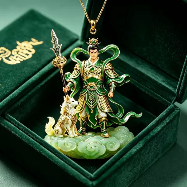 Original design alloy Er-Long-Shen pendant, vintage relief hanging ornament, gift, new Chinese-style necklace collection