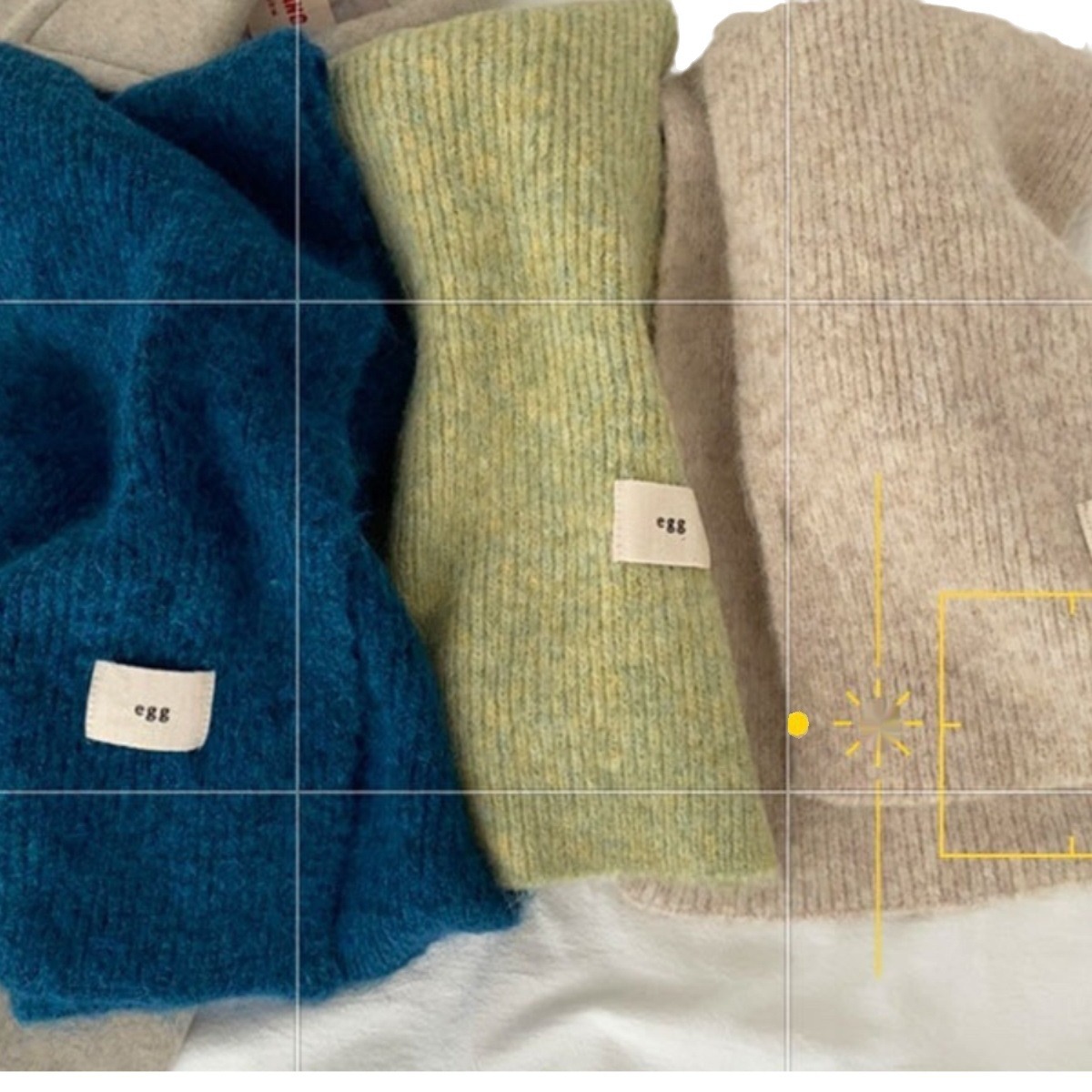 Sisaldab villa~ Uus pehme kleepuv muna ühevärviline i mitating kašmiir sall talvesoojuseks ja mitmekülgseks kudumiseks_voghion.com