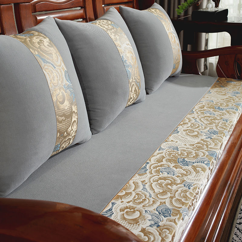 중국 마호가니 소파 쿠션, 마호가니 쿠션, 원목 소파 쿠션, 나무 의자 스폰지 쿠션, 두껍고 탈부착 및 세탁 가능, 맞춤형