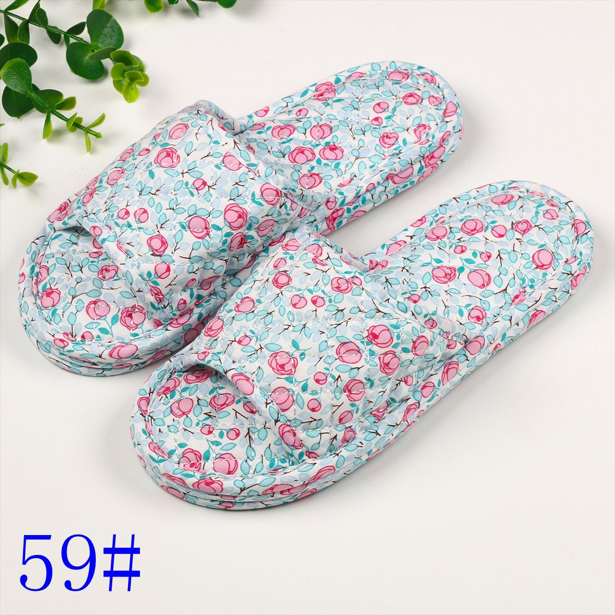 여성용 3겹 꽃무늬 천 59
