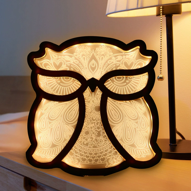 Factory Direct Amazon популярный USB акриловый светодиодный теплый свет детская спальня с животными креативный ночник