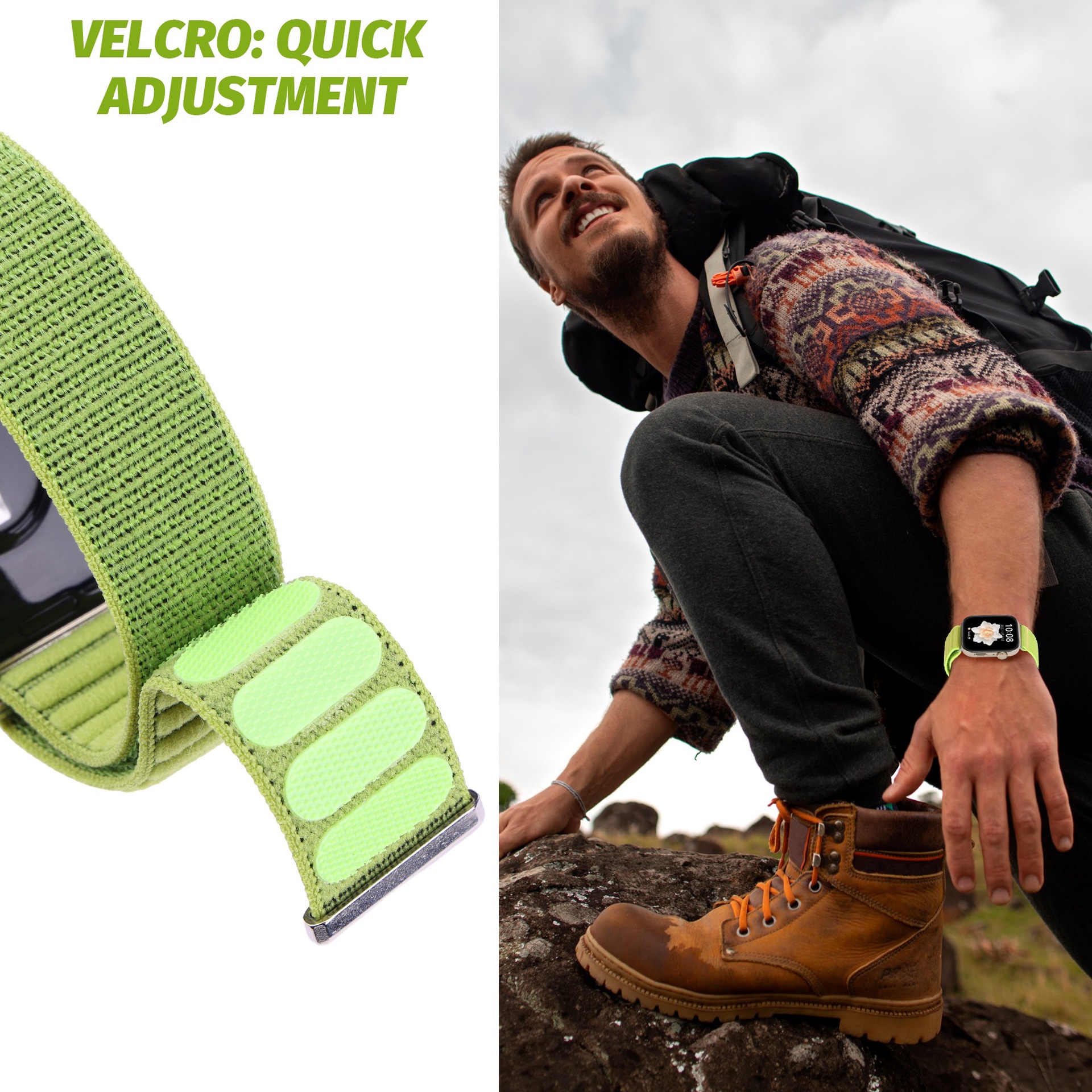 Huawei, nylon watch strap with velcro