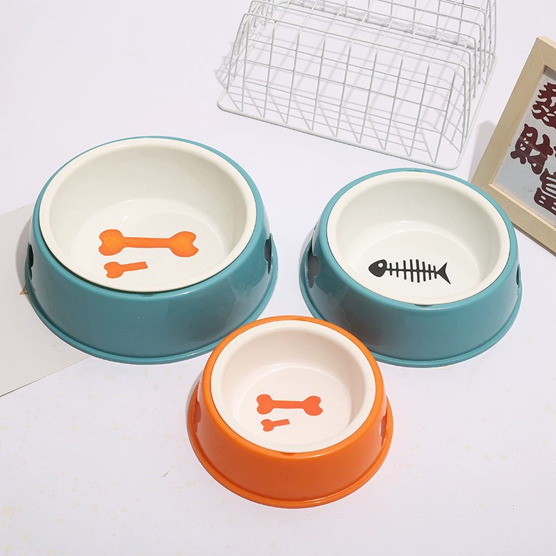 Трансграничная новая рыбная кость для домашних животных Одиночная миска для собак, миска для кормления кошек, миска для предотвращения опрокидывания миска для домашних животных, миска для собак, миска для кошек