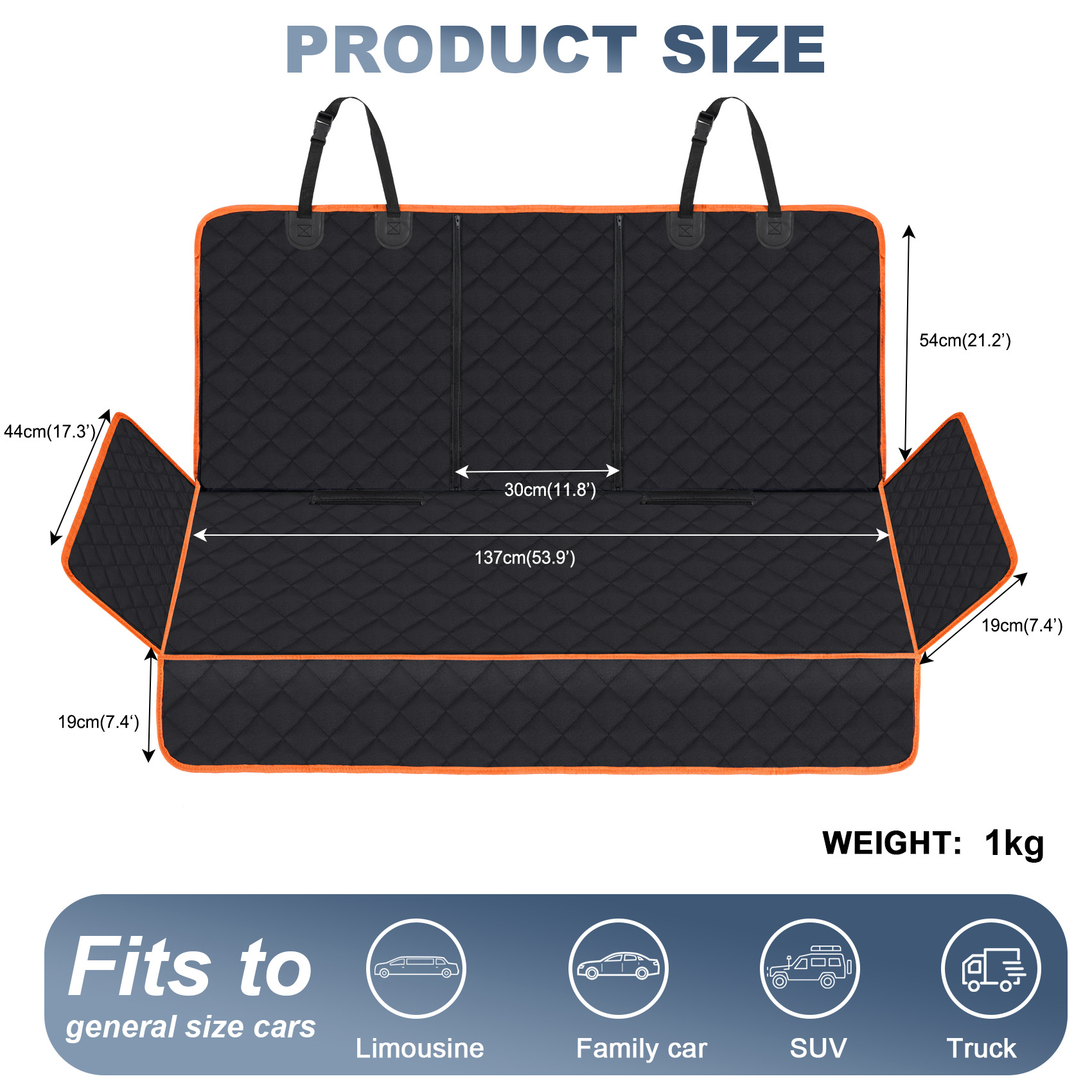 Almohadilla para mascotas para automóvil Gran puerto de red desmontable resistente al desgaste