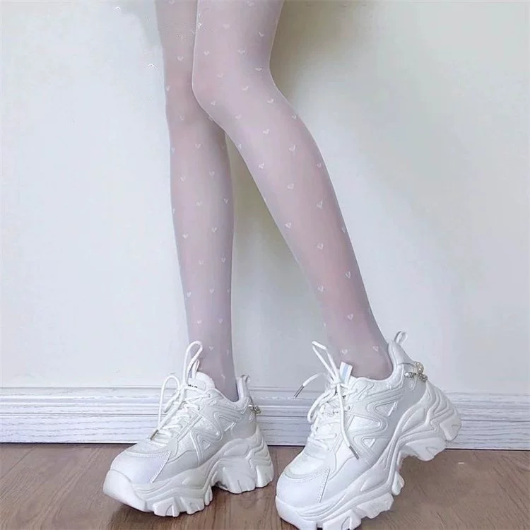 Громоздкая обувь с жемчужной цепочкой для женщин 2024 года, весна и осень, новые дышащие универсальные повседневные кроссовки на платформе