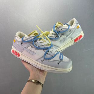 Dunk Sneakers Ow Double Strap Low-Top Retro Suede Casual Skateboard Shoes Men's and Women's Street Sports Shoes