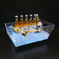 LED酒吧发光冰桶ktv专用高颜值啤酒框香槟透明冰纹发光酒托底座