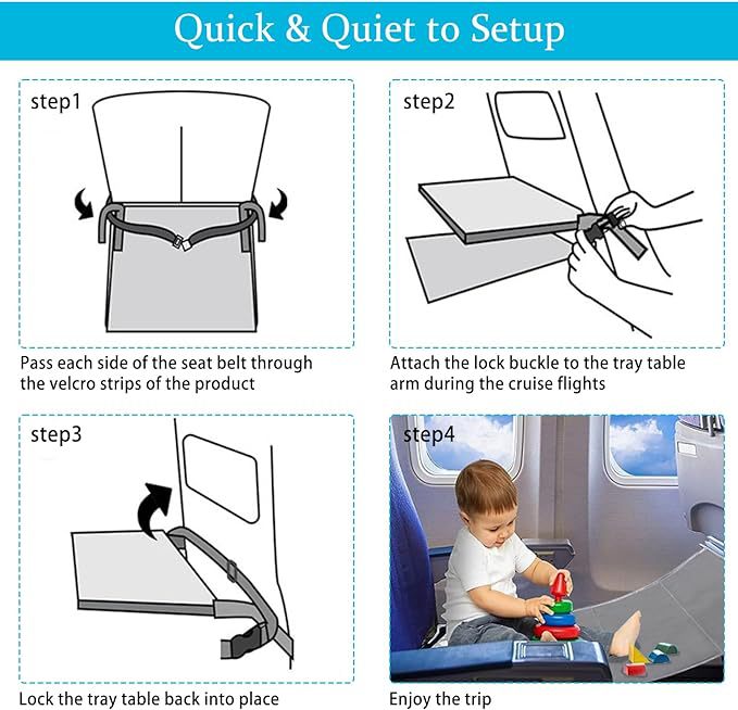 Children's aircraft lounge aircraft seat extender, retractable, essential items for children traveling