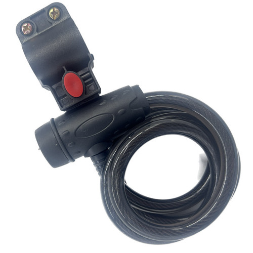 Mountain bike equipment circle lock with bracket computer key 12*1200 bar lock cylinder bicycle roll lock wire lock